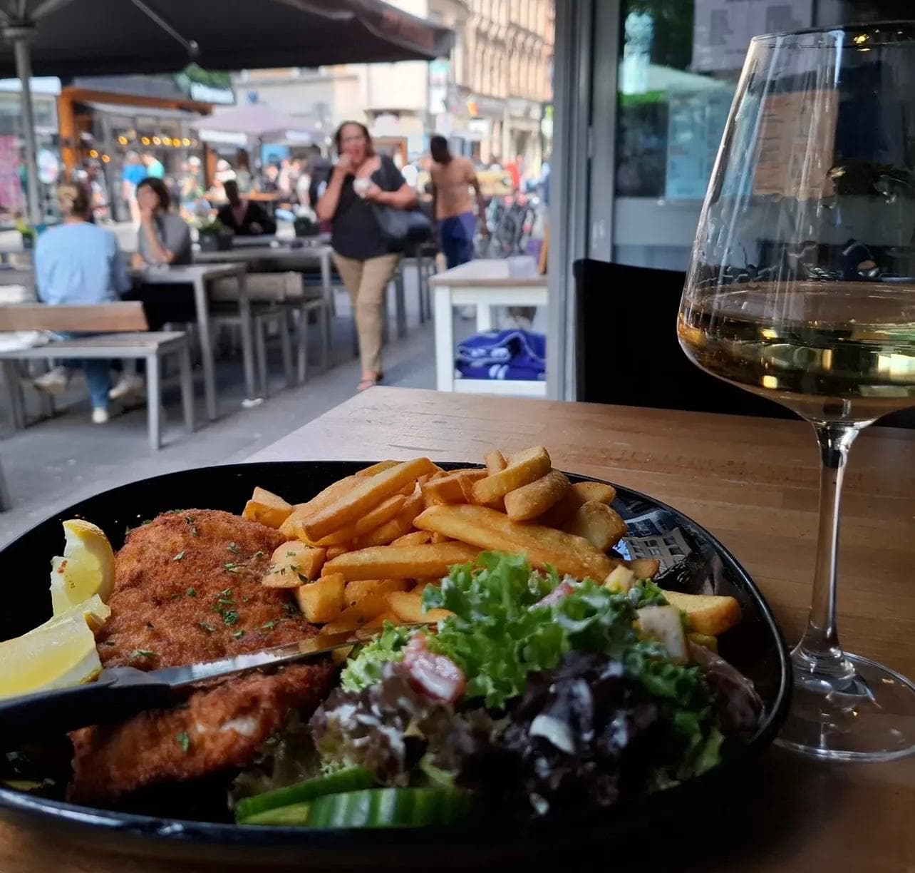 Viennese Schnitzel, Fries & Salad